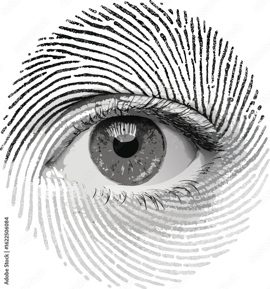 Obraz premium fingerprint eye.eps