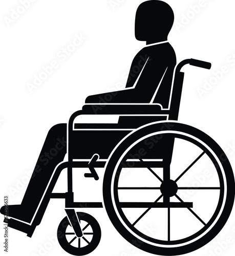 Vector art of wheelchair representing disability and accessibility