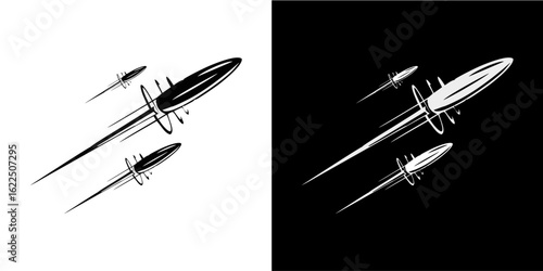 gun bullet vector, bullet icon, black and white color bullet loading icon