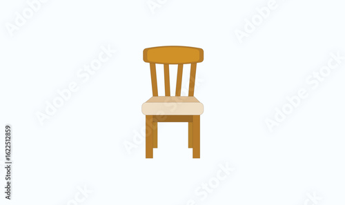 Premium Wooden single chair vector design