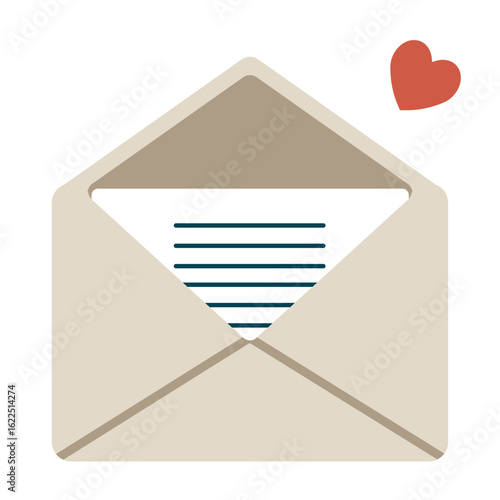 手紙またはメールのシンプルなアイコン