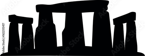Stonehenge silhouette vector, Stonehenge black symbol, Stonehenge icon 