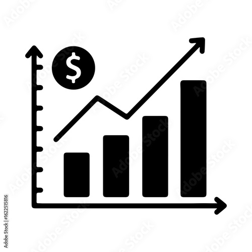 Profitable icon representing investment growth and financial returns