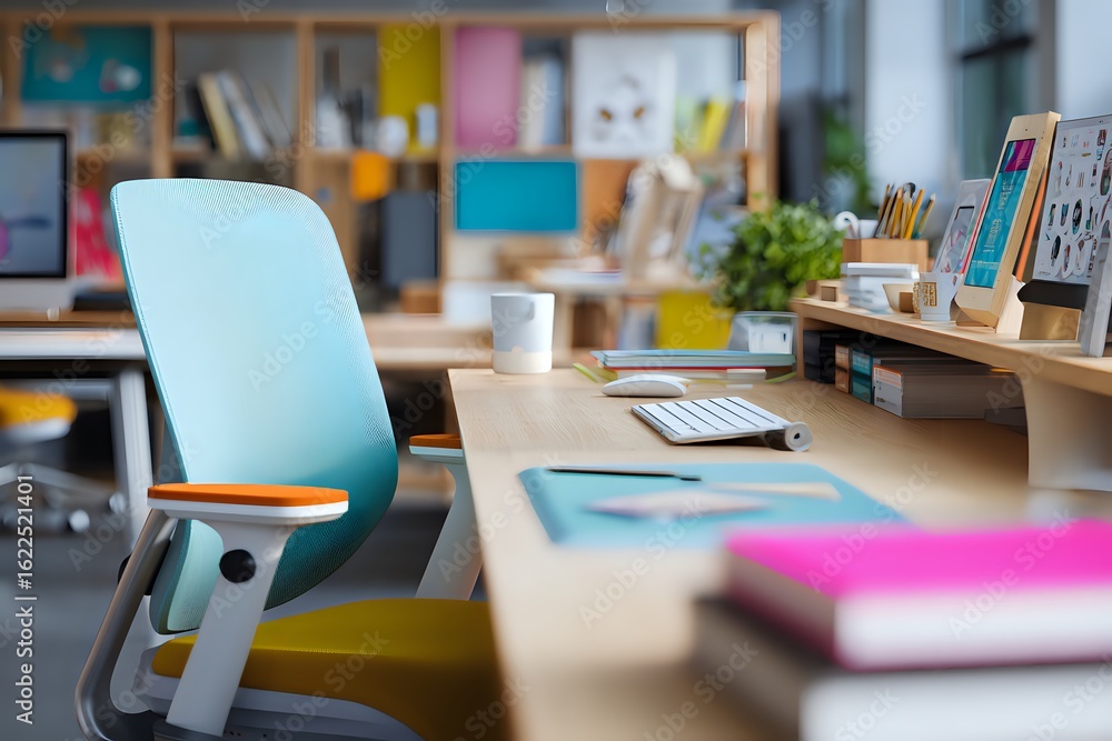 Naklejka premium Vibrant and Modern Digital Workspace