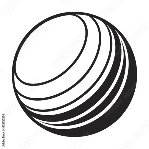 single puck ball silhouette on-white-back-ground