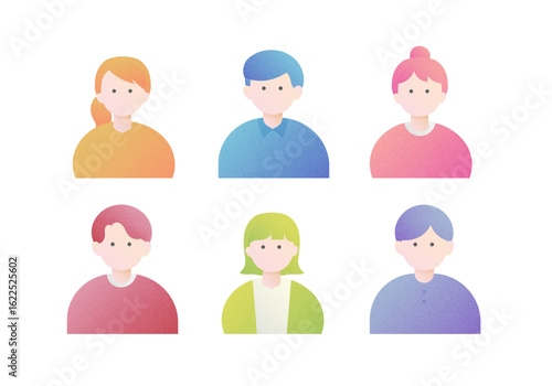 人物イラストセット（男女） | Male and Female Character Illustration Set