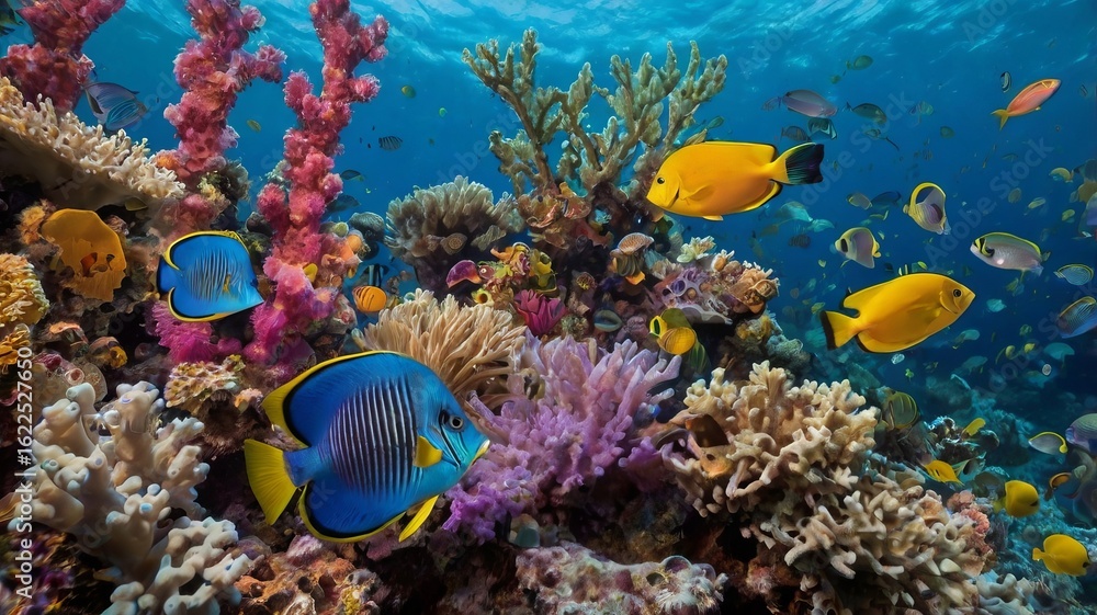 Fototapeta premium Colorful Marine Life and Lush Coral in Ocean Depths - 3