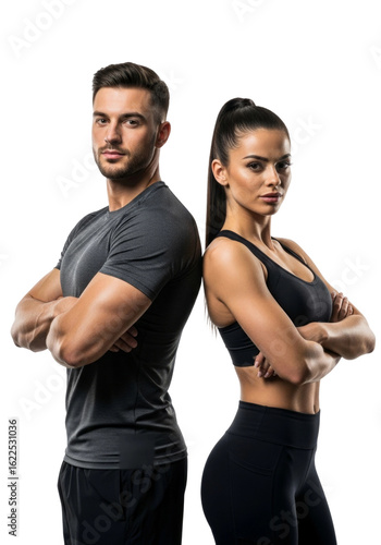 Fitness Couple Goals Stylish Workout Partners With Background Transparent PNG for Designs and Gymoo Inspiration, Professional Fitness