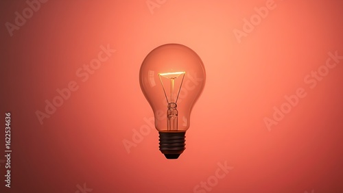 An abstract light bulb glowing against a gradient, representing creativity and bright ideas.