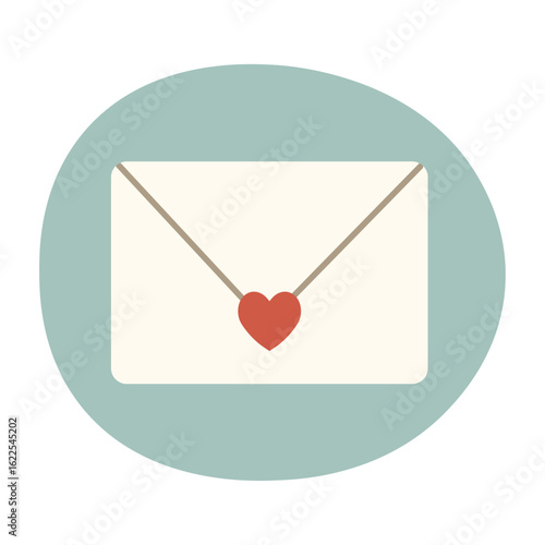 シンプルな手紙（メール）のアイコン