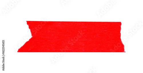 Single red tape isolated on transparent background