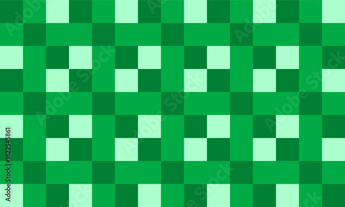 Green tone Checkerboard repeat pattern, replete image, design for fabric design printing