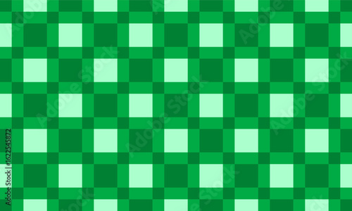 Green tone Checkerboard repeat pattern, replete image, design for fabric design printing