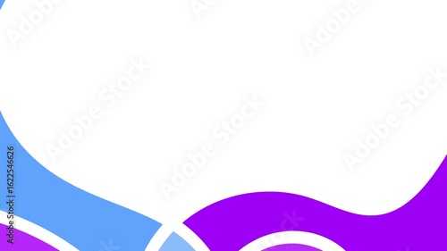 Abstract shape design with vibrant blue and purple colors
