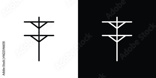 Utility pole icons pack suitable for web and infographics