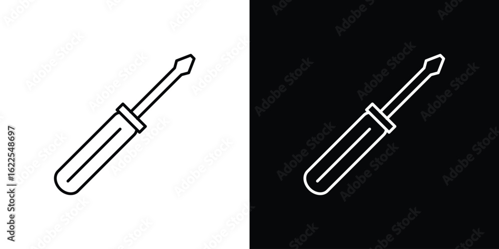 Screwdriver icons pack suitable for web and infographics Screwdriver icons pack suitable for web and infographics