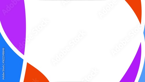 Abstract geometric shapes in vibrant colors against a white background (2)