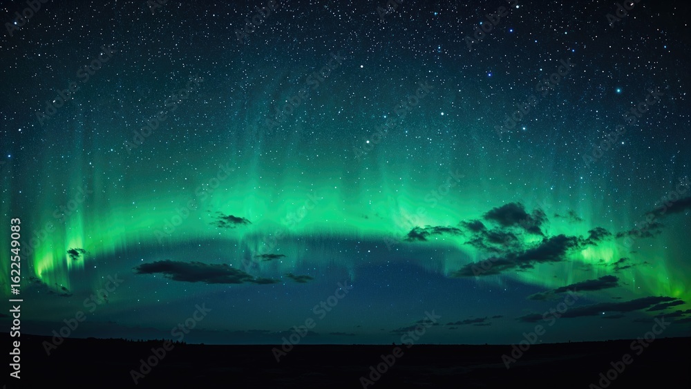custom made wallpaper toronto digitalWide view of the Northern Lights under a star-filled sky
