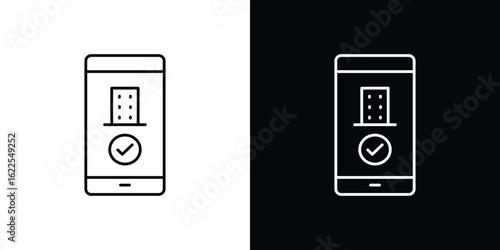 Reservation smartphone icons pack suitable for web and infographics