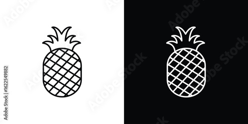 Pineapple icons pack suitable for web and infographics