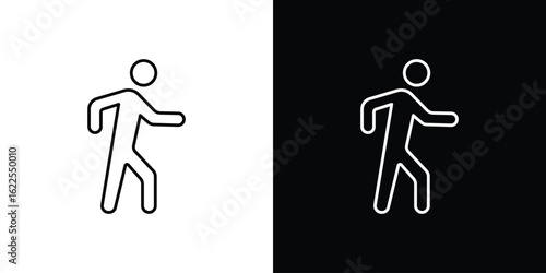 Person walking icons pack suitable for web and infographics