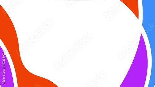 Abstract design with intersecting vibrant curves and triangles