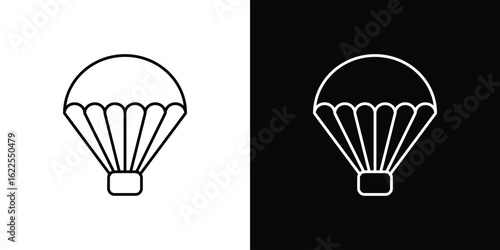 Parachute icons pack suitable for web and infographics