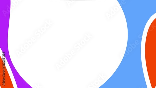 Abstract background with overlapping curved shapes in vibrant colors