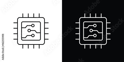 Microchip icons pack suitable for web and infographics