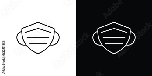 Mask face icons pack suitable for web and infographics