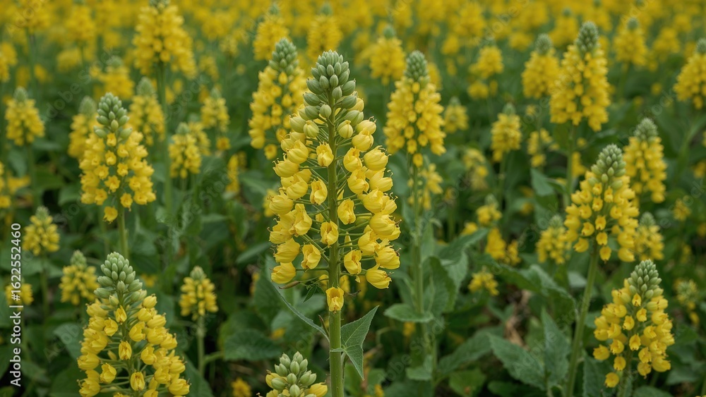 Obraz premium Blooming oilseed plants in a field