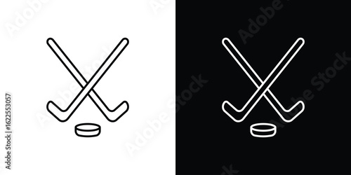 Hockey sticks icons pack suitable for web and infographics