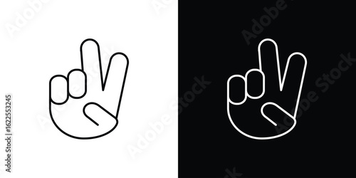 Hand peace icons pack suitable for web and infographics