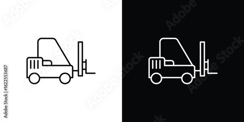 Forklift icons pack suitable for web and infographics
