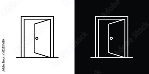 Door open icons pack suitable for web and infographics