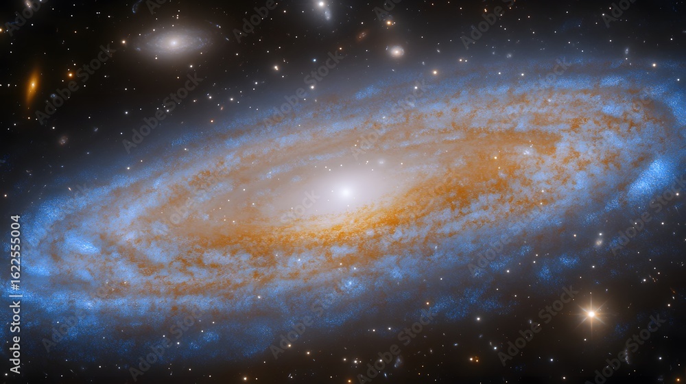 Fototapeta premium Stunning Spiral Galaxy in Deep Space Cosmic Nebula