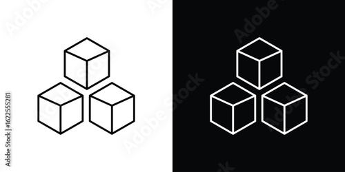Cubes icons pack suitable for web and infographics