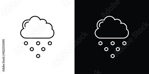 Cloud hail icons pack suitable for web and infographics