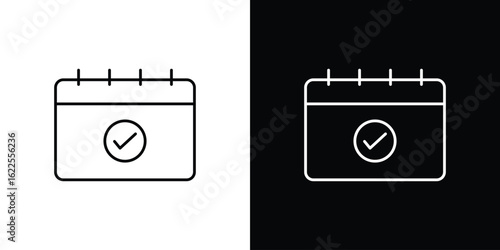 Check in calendar icons pack suitable for web and infographics