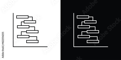 Chart gantt icons pack suitable for web and infographics
