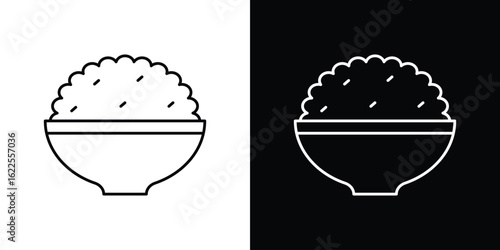 Bowl rice icons pack suitable for web and infographics