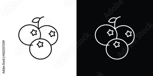 Blueberries icons pack suitable for web and infographics