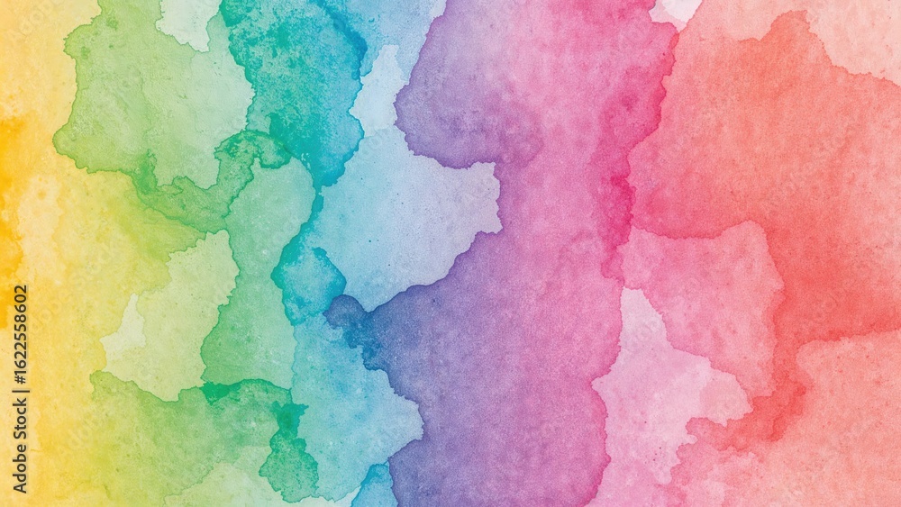 Fototapeta premium Watercolor paint stain showcasing rainbow colors