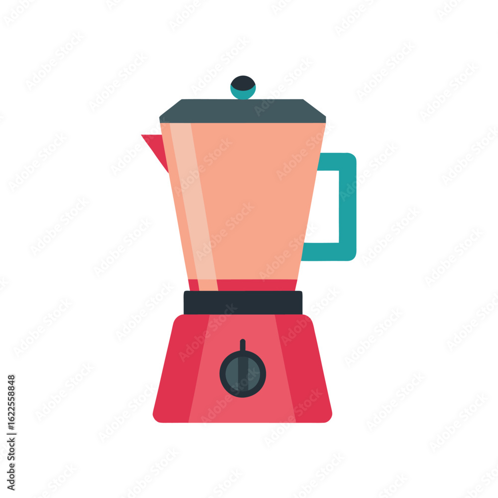 Obraz premium Vibrant Blender Illustration Kitchen Appliance for Smoothies and Food Preparation on white background