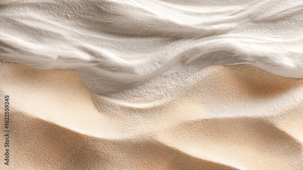 Fototapeta premium Soft Light Beach Sand Texture with Gentle Waves and Warm Tones
