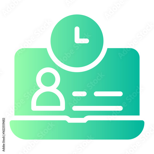 working hours gradient icon