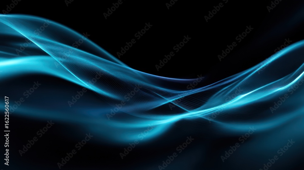 Naklejka premium Abstract turquoise lines background