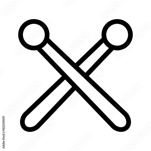 drumsticks line icon