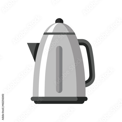 Electric Kettle Illustration Modern Kitchen Appliance for Boiling Water Quickly and Efficiently on white background