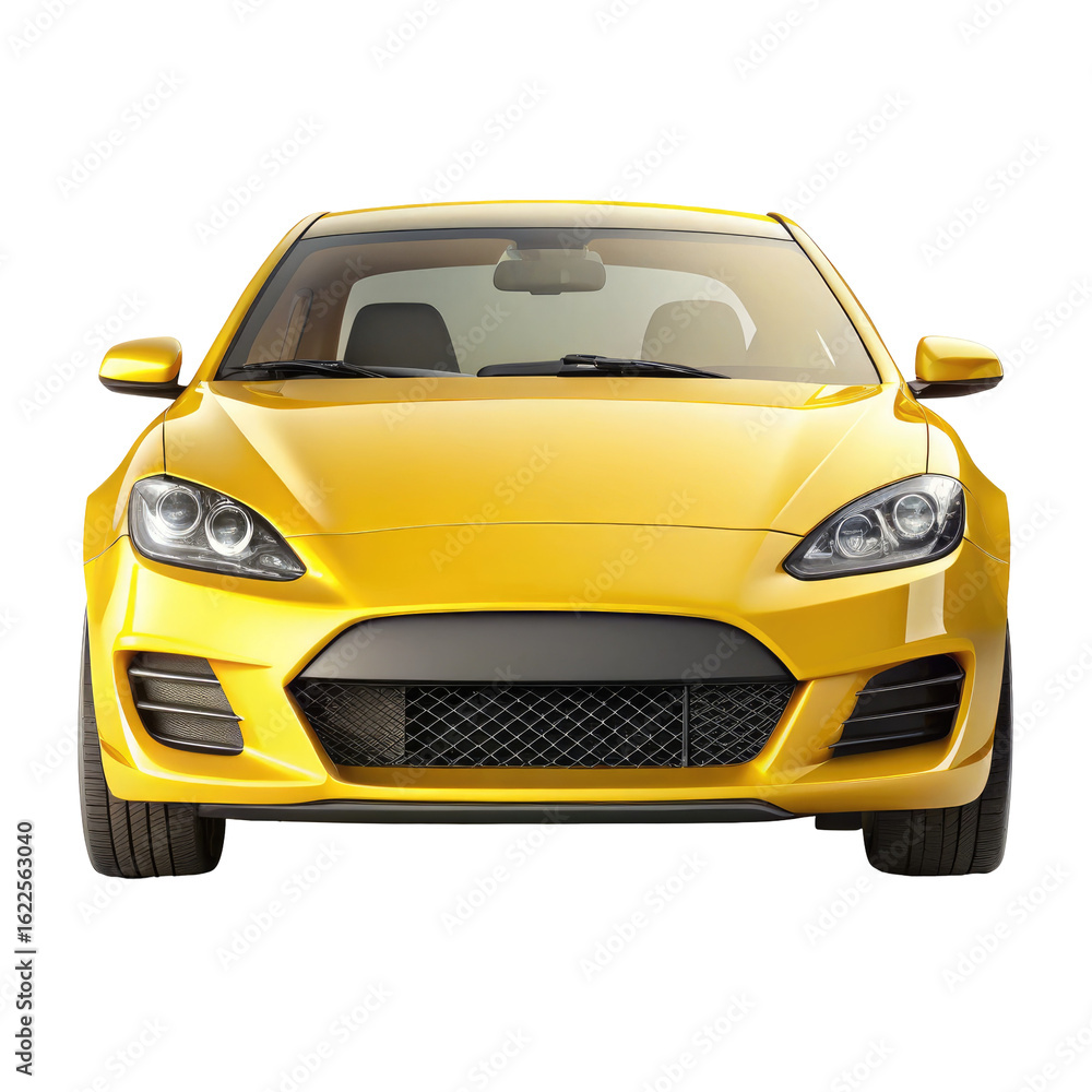 car front view isolated on transparent white background, clipping path car front view isolated on transparent white background, clipping path
